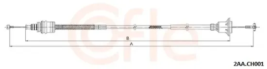 Seilzug, Kupplungsbetätigung COFLE 92.2AA.CH001 Bild Seilzug, Kupplungsbetätigung COFLE 92.2AA.CH001