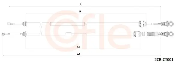 Seilzug, Schaltgetriebe COFLE 92.2CB.CT001