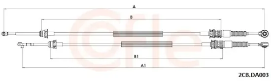 Seilzug, Schaltgetriebe COFLE 92.2CB.DA003 Bild Seilzug, Schaltgetriebe COFLE 92.2CB.DA003