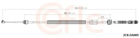 Seilzug, Schaltgetriebe COFLE 92.2CB.DA005 Bild Seilzug, Schaltgetriebe COFLE 92.2CB.DA005