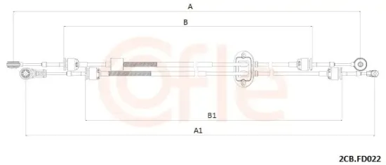 Seilzug, Schaltgetriebe COFLE 92.2CB.FD022 Bild Seilzug, Schaltgetriebe COFLE 92.2CB.FD022