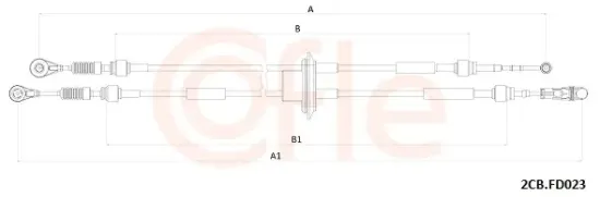 Seilzug, Schaltgetriebe COFLE 92.2CB.FD023 Bild Seilzug, Schaltgetriebe COFLE 92.2CB.FD023