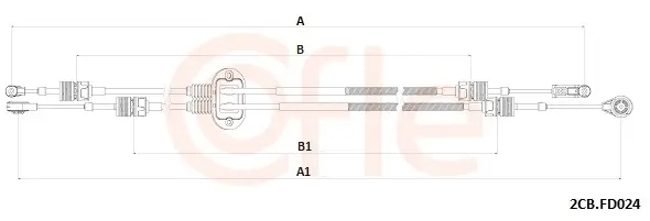 Seilzug, Schaltgetriebe COFLE 92.2CB.FD024