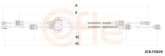 Seilzug, Schaltgetriebe COFLE 92.2CB.FD024 Bild Seilzug, Schaltgetriebe COFLE 92.2CB.FD024