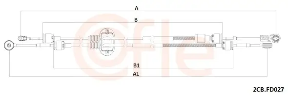 Seilzug, Schaltgetriebe COFLE 92.2CB.FD027