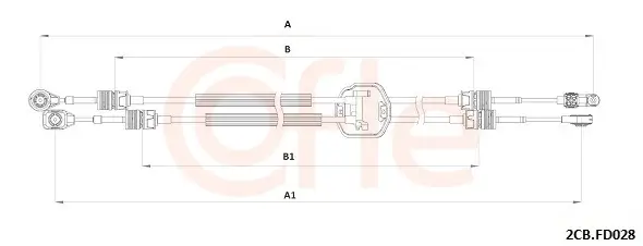 Seilzug, Schaltgetriebe COFLE 92.2CB.FD028