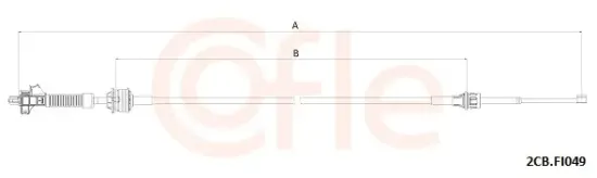 Seilzug, Schaltgetriebe rechts COFLE 92.2CB.FI049 Bild Seilzug, Schaltgetriebe rechts COFLE 92.2CB.FI049