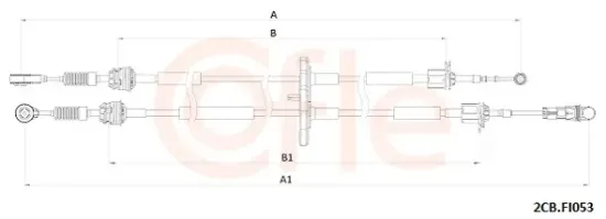 Seilzug, Schaltgetriebe COFLE 92.2CB.FI053 Bild Seilzug, Schaltgetriebe COFLE 92.2CB.FI053