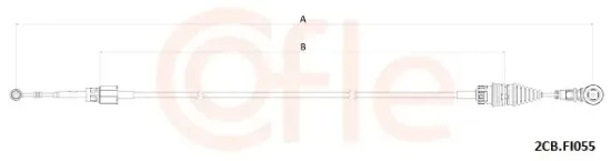 Seilzug, Schaltgetriebe rechts COFLE 92.2CB.FI055 Bild Seilzug, Schaltgetriebe rechts COFLE 92.2CB.FI055