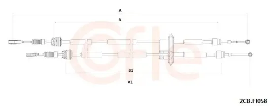 Seilzug, Schaltgetriebe COFLE 92.2CB.FI058 Bild Seilzug, Schaltgetriebe COFLE 92.2CB.FI058
