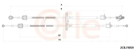 Seilzug, Schaltgetriebe COFLE 92.2CB.FI059 Bild Seilzug, Schaltgetriebe COFLE 92.2CB.FI059