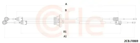 Seilzug, Schaltgetriebe COFLE 92.2CB.FI069 Bild Seilzug, Schaltgetriebe COFLE 92.2CB.FI069