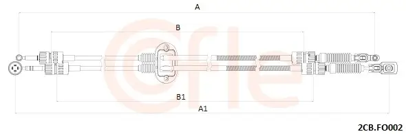 Seilzug, Schaltgetriebe COFLE 92.2CB.FO002