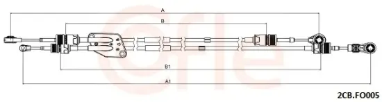 Seilzug, Schaltgetriebe COFLE 92.2CB.FO005 Bild Seilzug, Schaltgetriebe COFLE 92.2CB.FO005