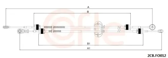 Seilzug, Schaltgetriebe COFLE 92.2CB.FO012 Bild Seilzug, Schaltgetriebe COFLE 92.2CB.FO012