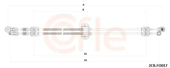 Seilzug, Schaltgetriebe COFLE 92.2CB.FO017 Bild Seilzug, Schaltgetriebe COFLE 92.2CB.FO017