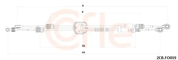 Seilzug, Schaltgetriebe COFLE 92.2CB.FO019