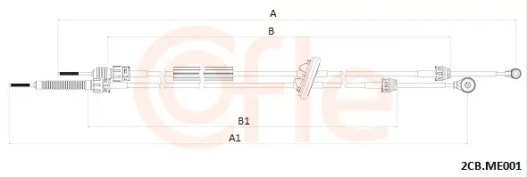 Seilzug, Schaltgetriebe COFLE 92.2CB.ME001