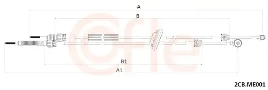 Seilzug, Schaltgetriebe COFLE 92.2CB.ME001 Bild Seilzug, Schaltgetriebe COFLE 92.2CB.ME001