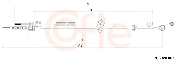 Seilzug, Schaltgetriebe COFLE 92.2CB.ME002