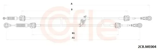 Seilzug, Schaltgetriebe COFLE 92.2CB.ME004 Bild Seilzug, Schaltgetriebe COFLE 92.2CB.ME004