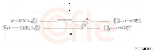 Seilzug, Schaltgetriebe COFLE 92.2CB.ME005