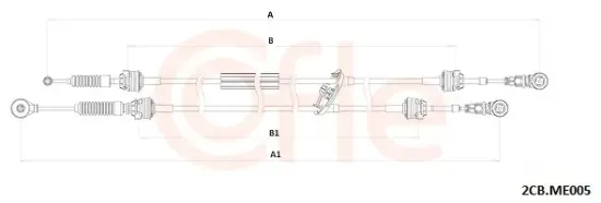 Seilzug, Schaltgetriebe COFLE 92.2CB.ME005 Bild Seilzug, Schaltgetriebe COFLE 92.2CB.ME005