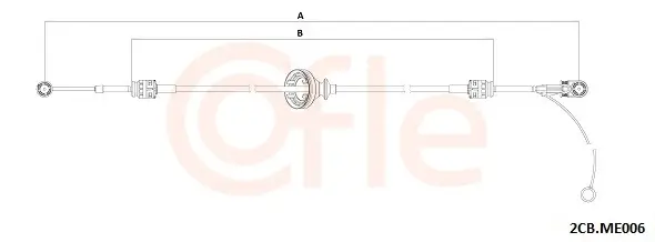 Seilzug, Schaltgetriebe links COFLE 92.2CB.ME006