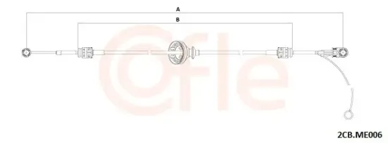 Seilzug, Schaltgetriebe links COFLE 92.2CB.ME006 Bild Seilzug, Schaltgetriebe links COFLE 92.2CB.ME006