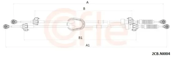 Seilzug, Schaltgetriebe COFLE 92.2CB.NI004 Bild Seilzug, Schaltgetriebe COFLE 92.2CB.NI004