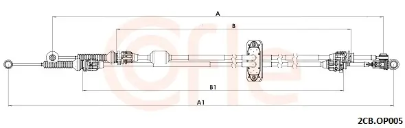 Seilzug, Schaltgetriebe COFLE 92.2CB.OP005