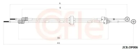 Seilzug, Schaltgetriebe COFLE 92.2CB.OP006 Bild Seilzug, Schaltgetriebe COFLE 92.2CB.OP006