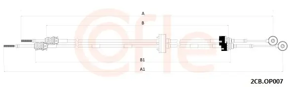 Seilzug, Schaltgetriebe COFLE 92.2CB.OP007