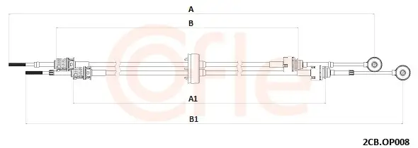 Seilzug, Schaltgetriebe COFLE 92.2CB.OP008