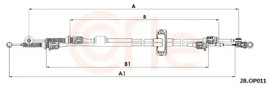Seilzug, Schaltgetriebe COFLE 92.2CB.OP011 Bild Seilzug, Schaltgetriebe COFLE 92.2CB.OP011