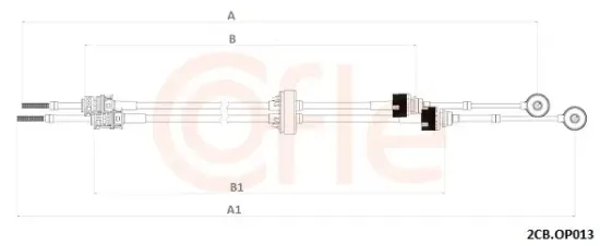 Seilzug, Schaltgetriebe COFLE 92.2CB.OP013 Bild Seilzug, Schaltgetriebe COFLE 92.2CB.OP013