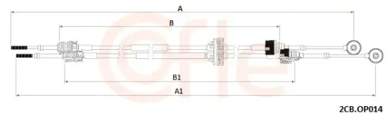 Seilzug, Schaltgetriebe COFLE 92.2CB.OP014 Bild Seilzug, Schaltgetriebe COFLE 92.2CB.OP014