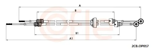 Seilzug, Schaltgetriebe COFLE 92.2CB.OP017