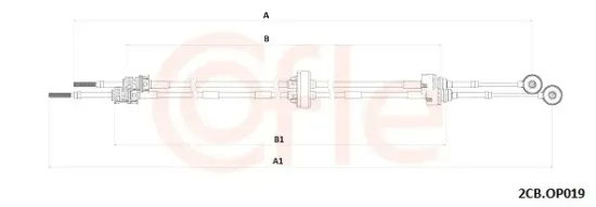Seilzug, Schaltgetriebe COFLE 92.2CB.OP019 Bild Seilzug, Schaltgetriebe COFLE 92.2CB.OP019