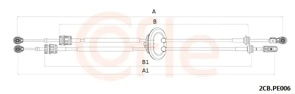 Seilzug, Schaltgetriebe COFLE 92.2CB.PE006