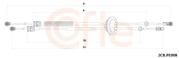 Seilzug, Schaltgetriebe COFLE 92.2CB.PE008