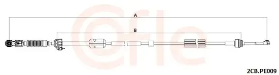 Seilzug, Schaltgetriebe COFLE 92.2CB.PE009 Bild Seilzug, Schaltgetriebe COFLE 92.2CB.PE009