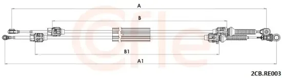 Seilzug, Schaltgetriebe COFLE 92.2CB.RE003 Bild Seilzug, Schaltgetriebe COFLE 92.2CB.RE003