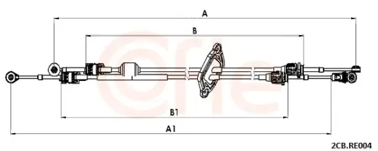 Seilzug, Schaltgetriebe COFLE 92.2CB.RE004 Bild Seilzug, Schaltgetriebe COFLE 92.2CB.RE004