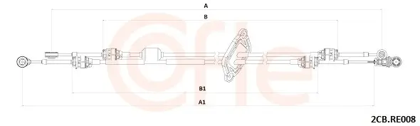 Seilzug, Schaltgetriebe COFLE 92.2CB.RE008