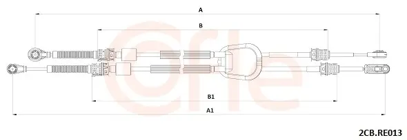 Seilzug, Schaltgetriebe COFLE 92.2CB.RE013