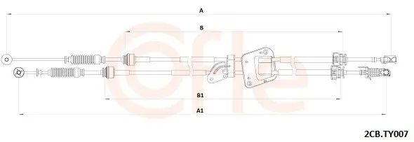 Seilzug, Schaltgetriebe COFLE 92.2CB.TY007