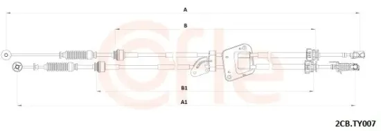 Seilzug, Schaltgetriebe COFLE 92.2CB.TY007 Bild Seilzug, Schaltgetriebe COFLE 92.2CB.TY007
