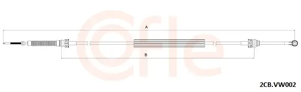 Seilzug, Schaltgetriebe rechts COFLE 92.2CB.VK002