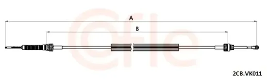 Seilzug, Schaltgetriebe links COFLE 92.2CB.VK011 Bild Seilzug, Schaltgetriebe links COFLE 92.2CB.VK011